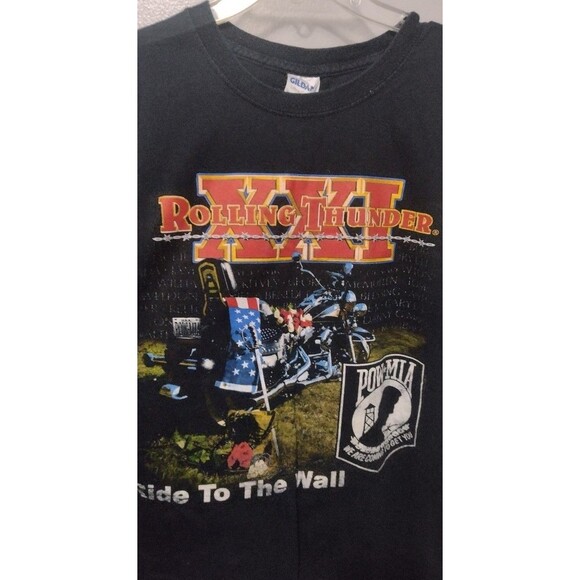 Rolling Thunder XXI POW Mia Ride To The Wall Salute Military T-Shirt - Picture 2 of 5
